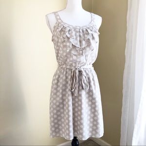 EXPRESS • Greige Polka Dot Dress